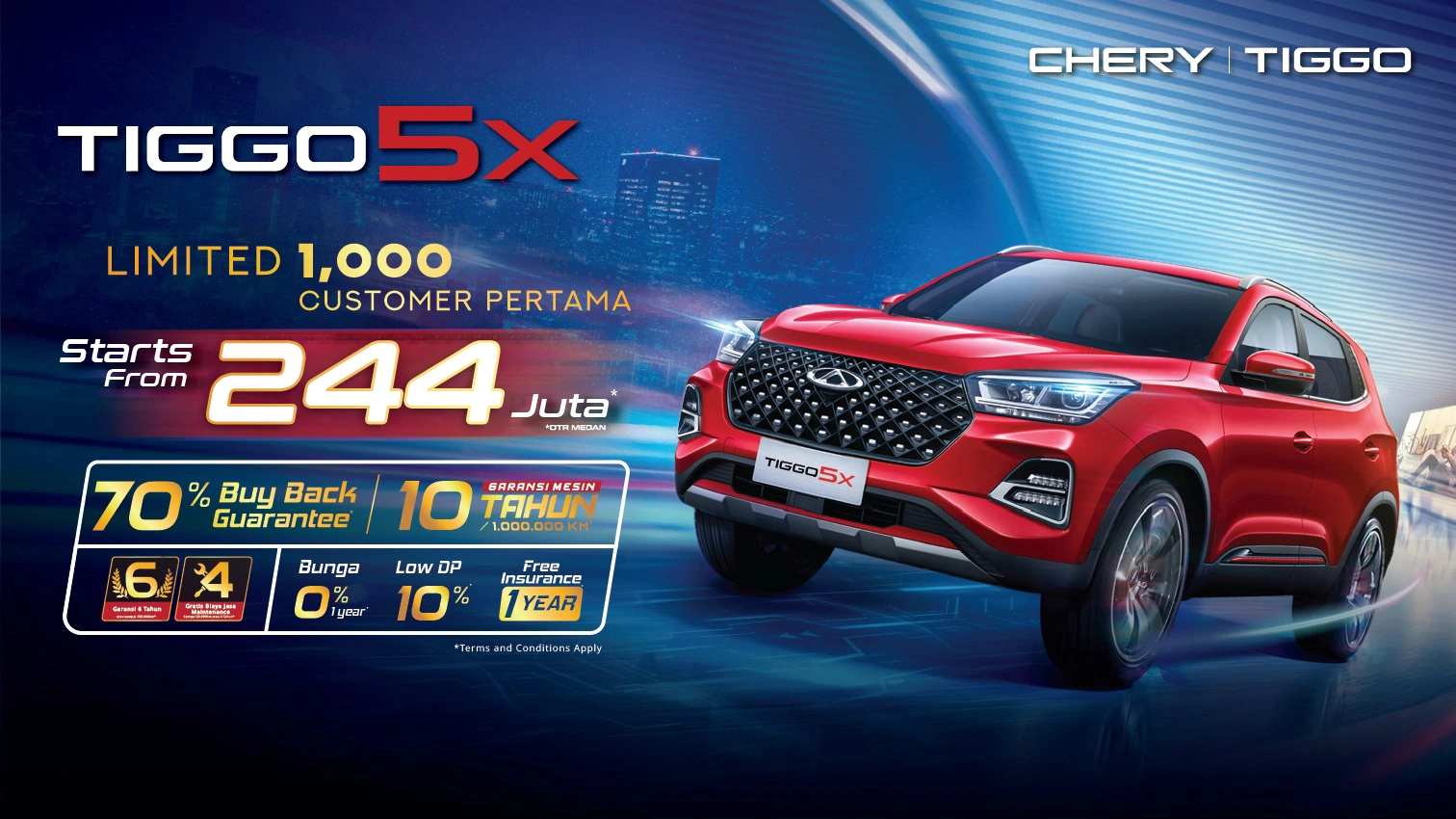 Pricelist Chery Tiggo 5x Periode 2025