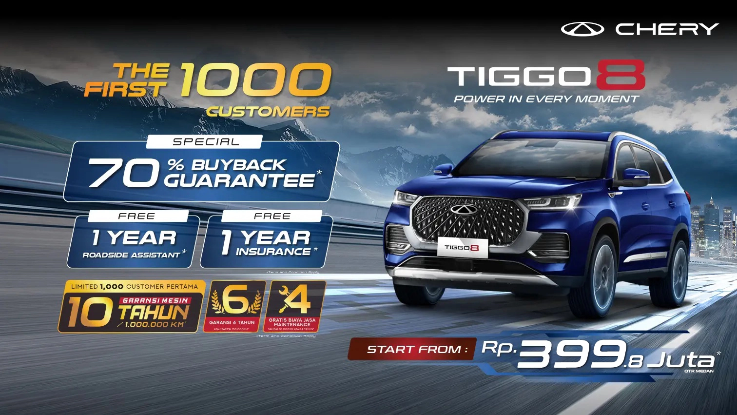 Pricelist Chery Tiggo 8 Periode 2025